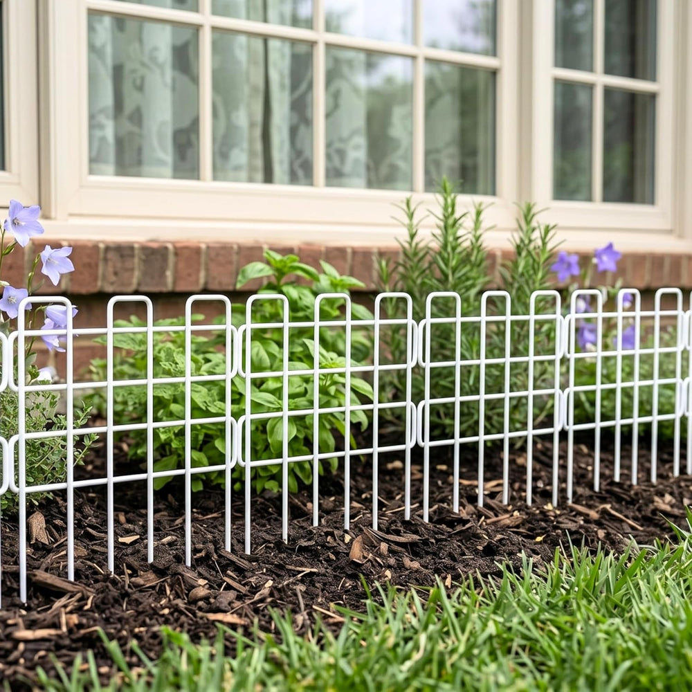 ShopLaLa Garden Fence Border (20 Panels) 12in(L) x 16.5in(H) Rustproof Decora...