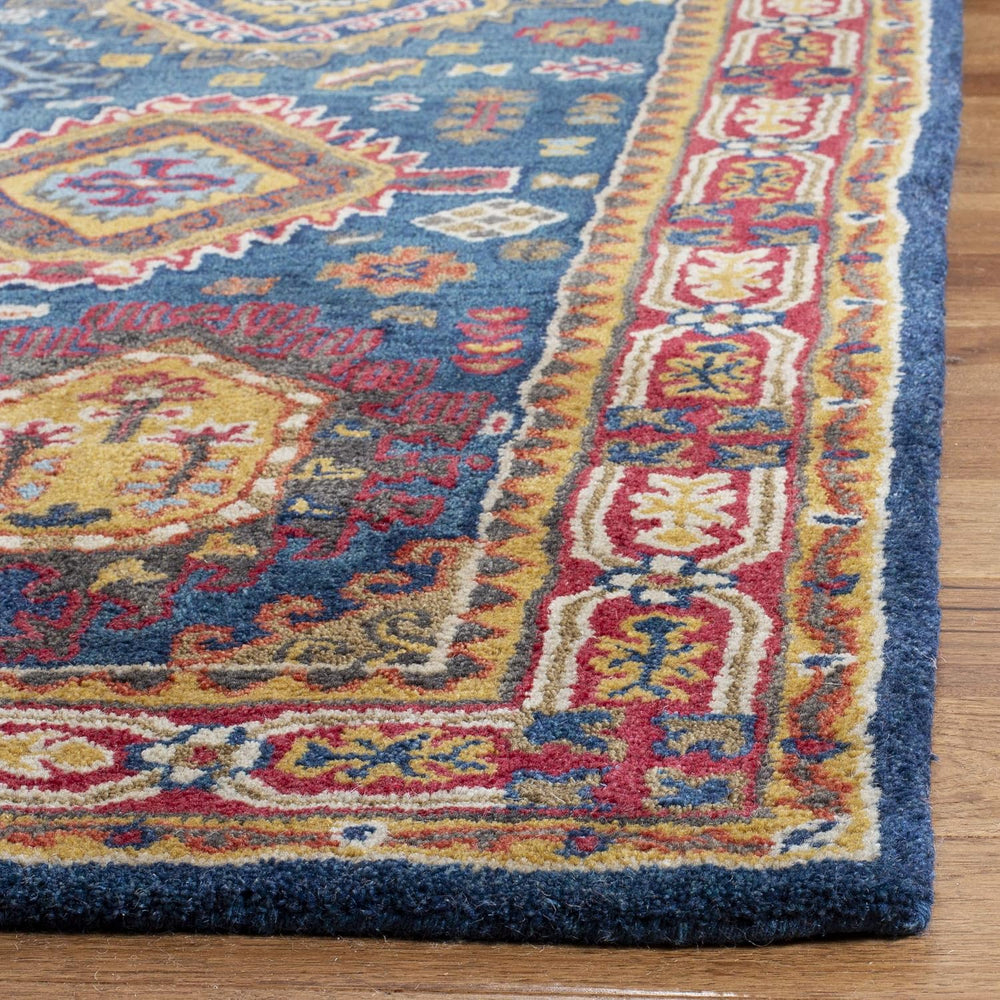 SAFAVIEH Heritage Collection Area Rug - 10' x 14', Navy & Red, Ha...
