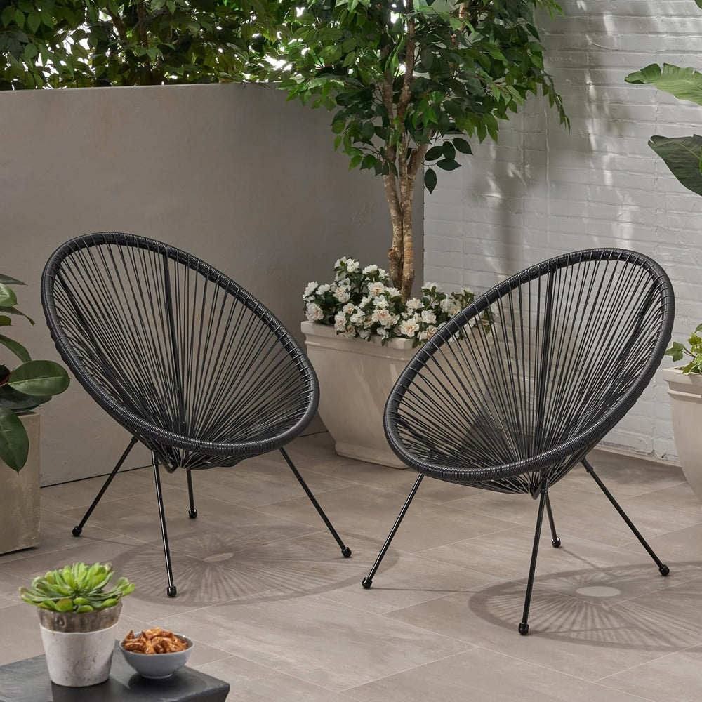 Christopher Knight Home Outdoor Hammock Weave Chair with Steel Frame (Set of ...