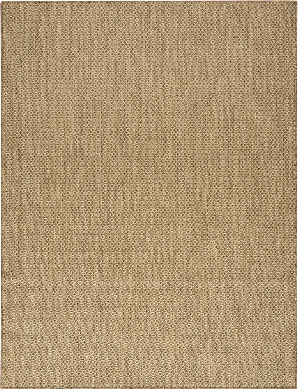 Nourison Home Courtyard Indoor Outdoor Area Rug, Jute, 8' x 10', Geom...