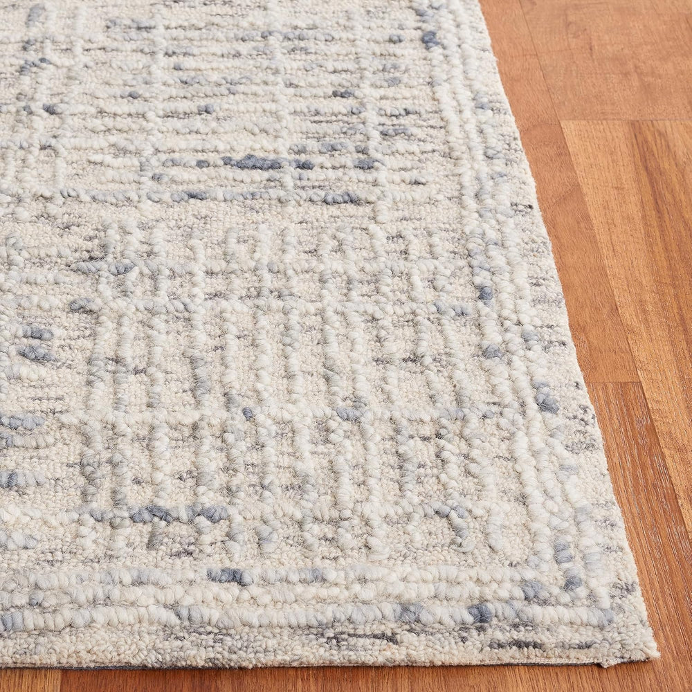 SAFAVIEH Area Rug 8x10 - Abstract Collection - Large - Light Blue & Ivory...