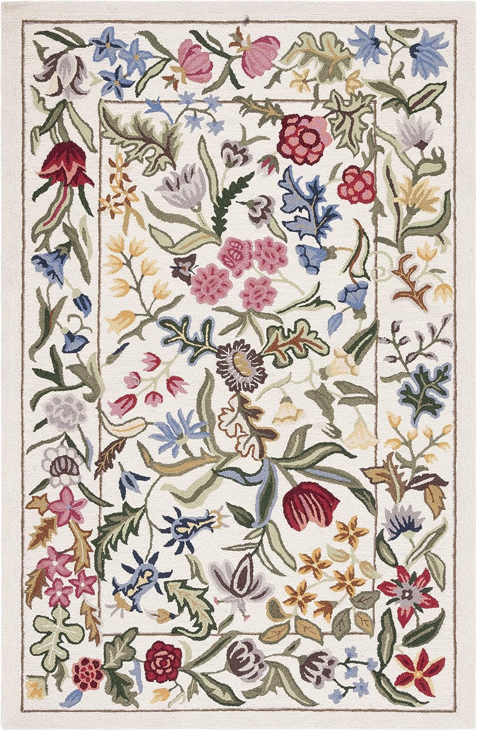 SAFAVIEH Area Rug 8x10 - Chelsea Collection - Large - Ivory & Green, Hand...