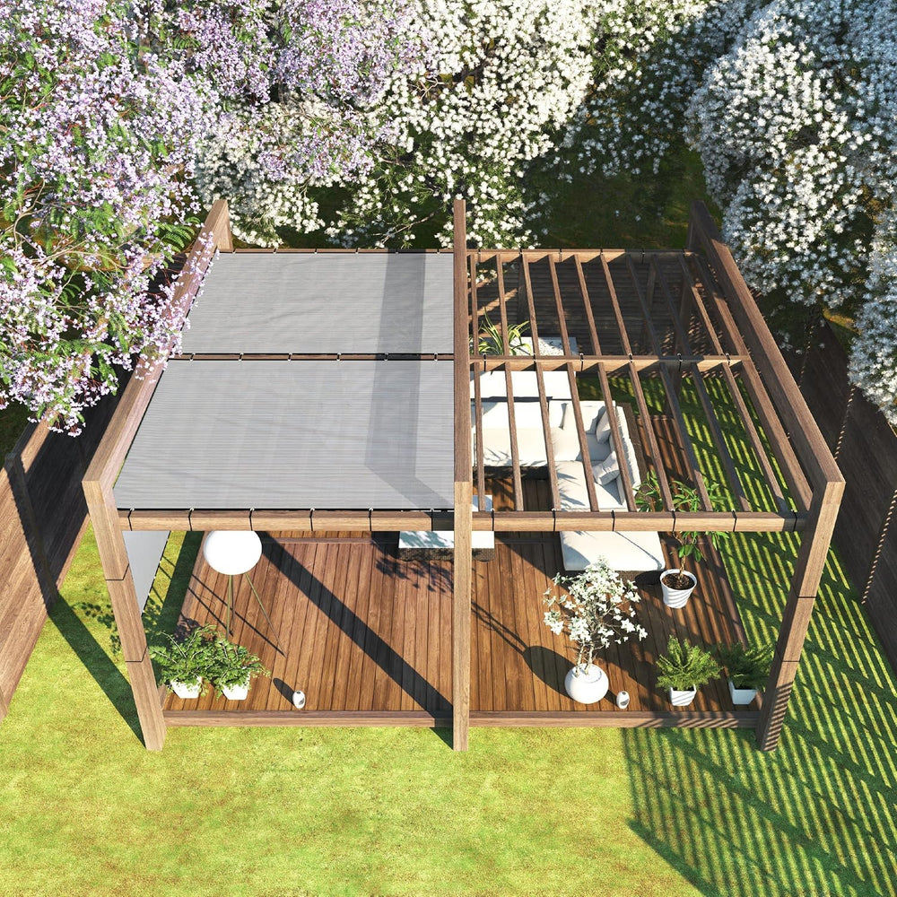 ColourTree 8' x 50' Grey Fence Privacy Screen Windscreen Cover Fabric...