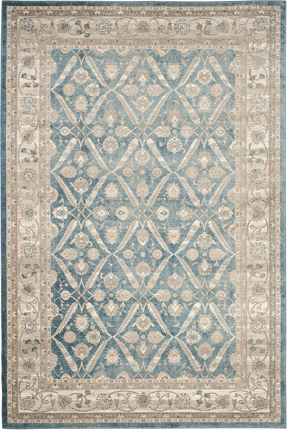 SAFAVIEH Sofia Collection Area Rug - 8' x 10', Blue & Beige, Vint...