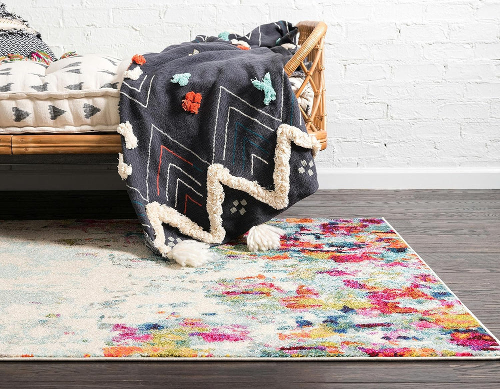 Unique Loom Chromatic Collection Area Rug - Joyous (4' 1" x 6' 1...