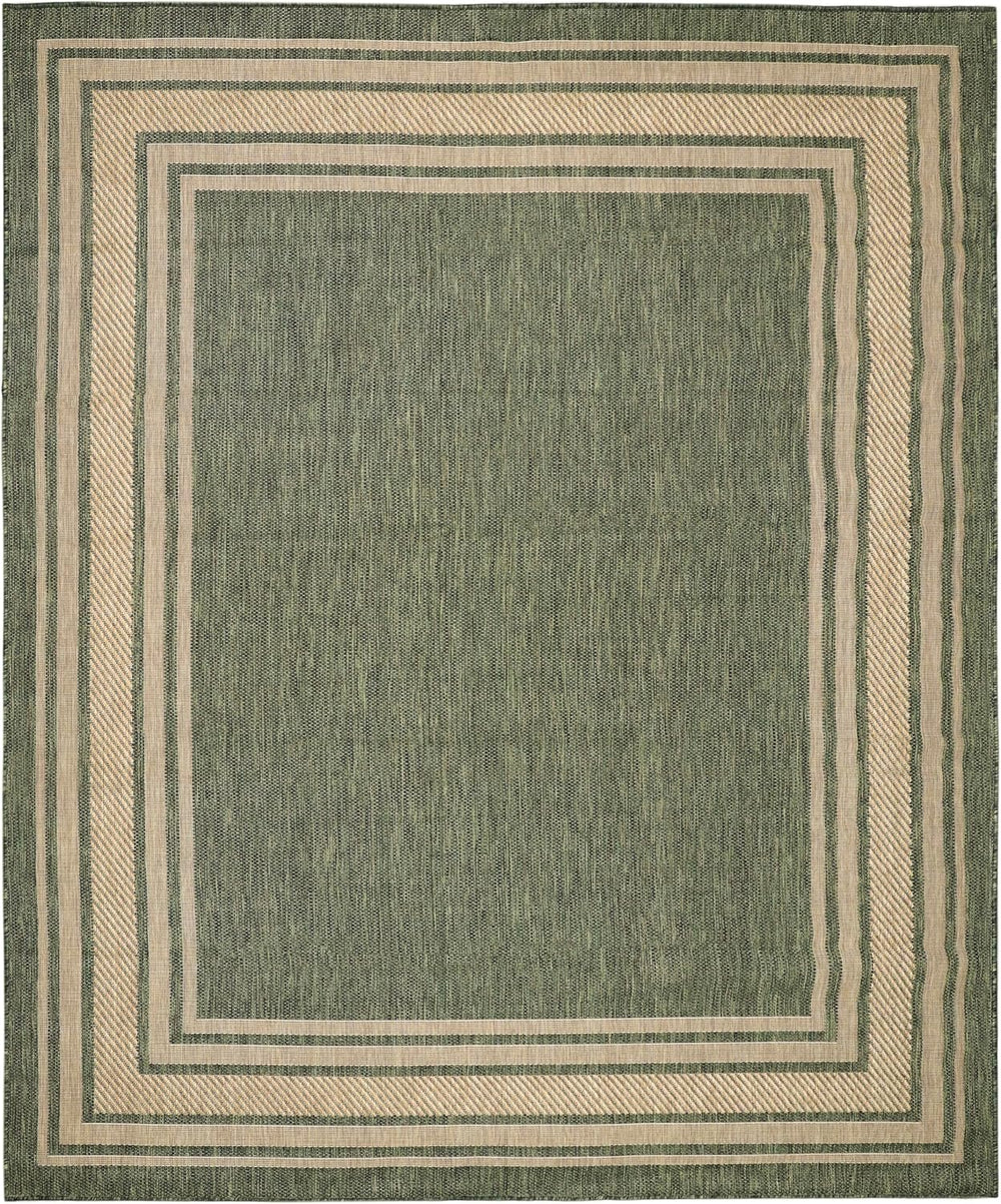 Nourison Home Horizon Indoor/Outdoor Green 9' x 12' Area Rug - Easy C...