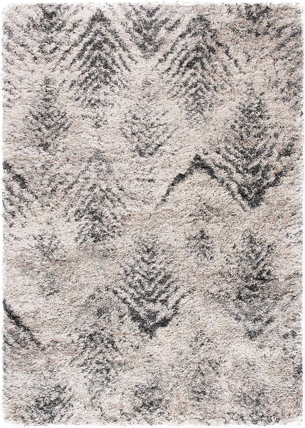 SAFAVIEH Iceland Shag Collection Accent Rug - 4' x 6', Cream & Gr...