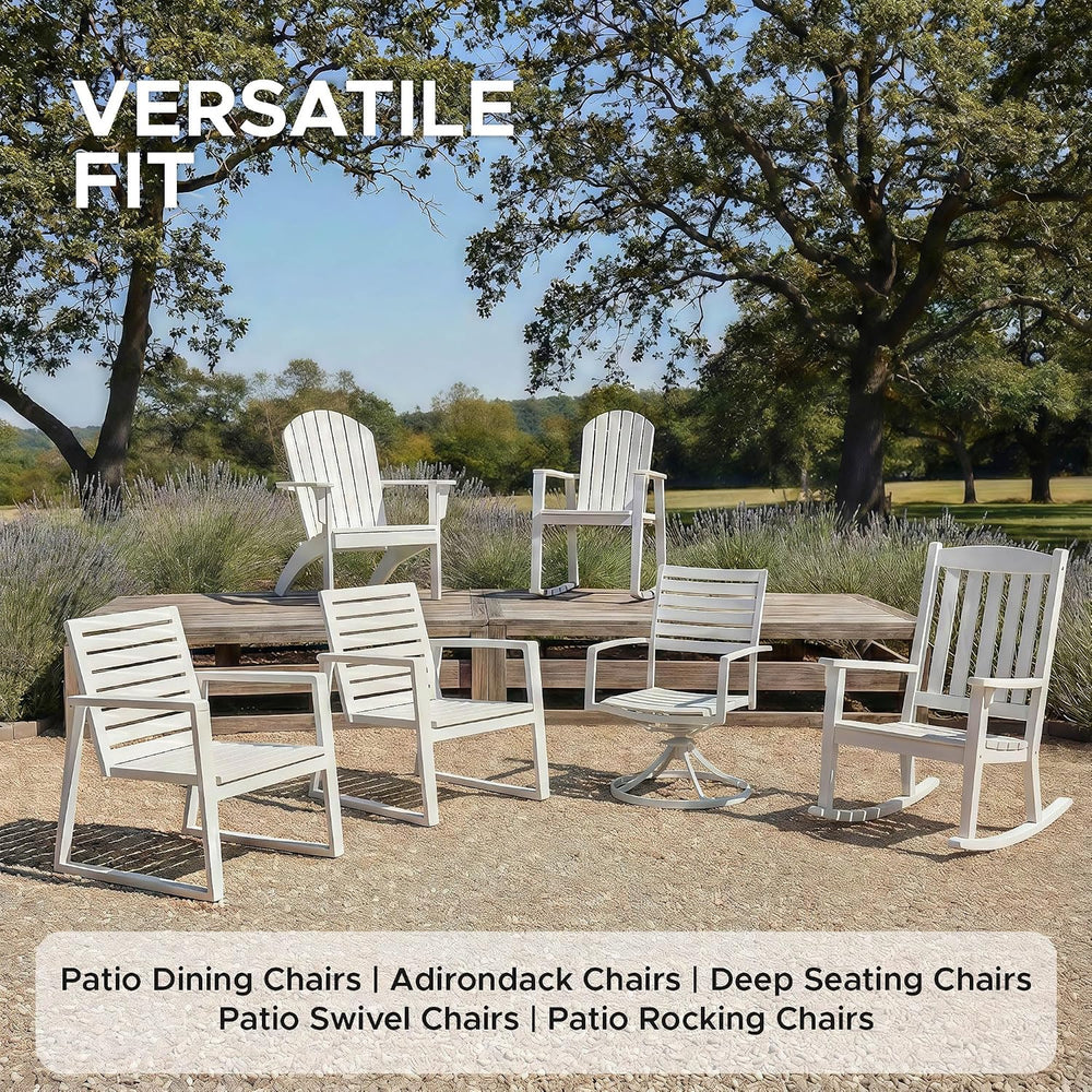 Outdoor Chair Cushions, Set of 4, 19 x 19 Inch, Navy Blue