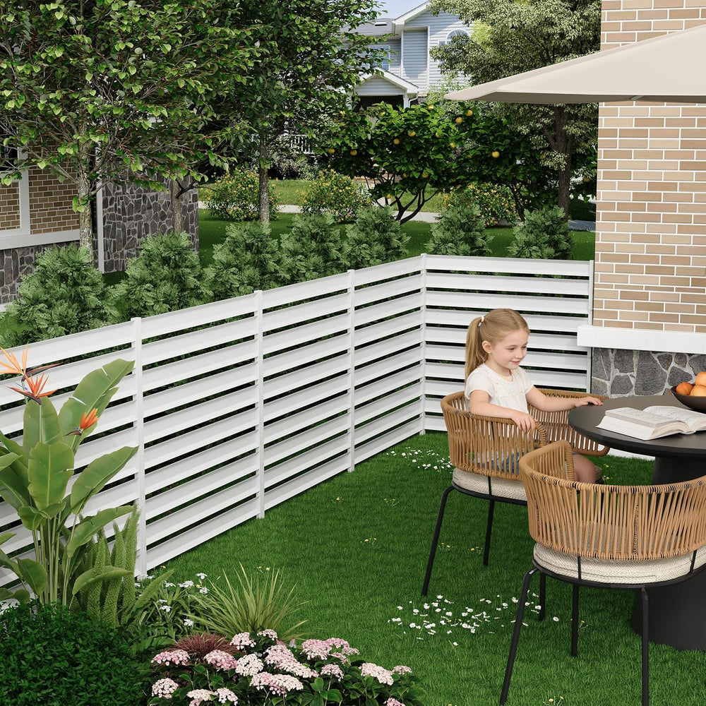 42” H x 38” W Air Conditioner Fence 3 Panels, Metal Privacy Fence Panels, Poo...