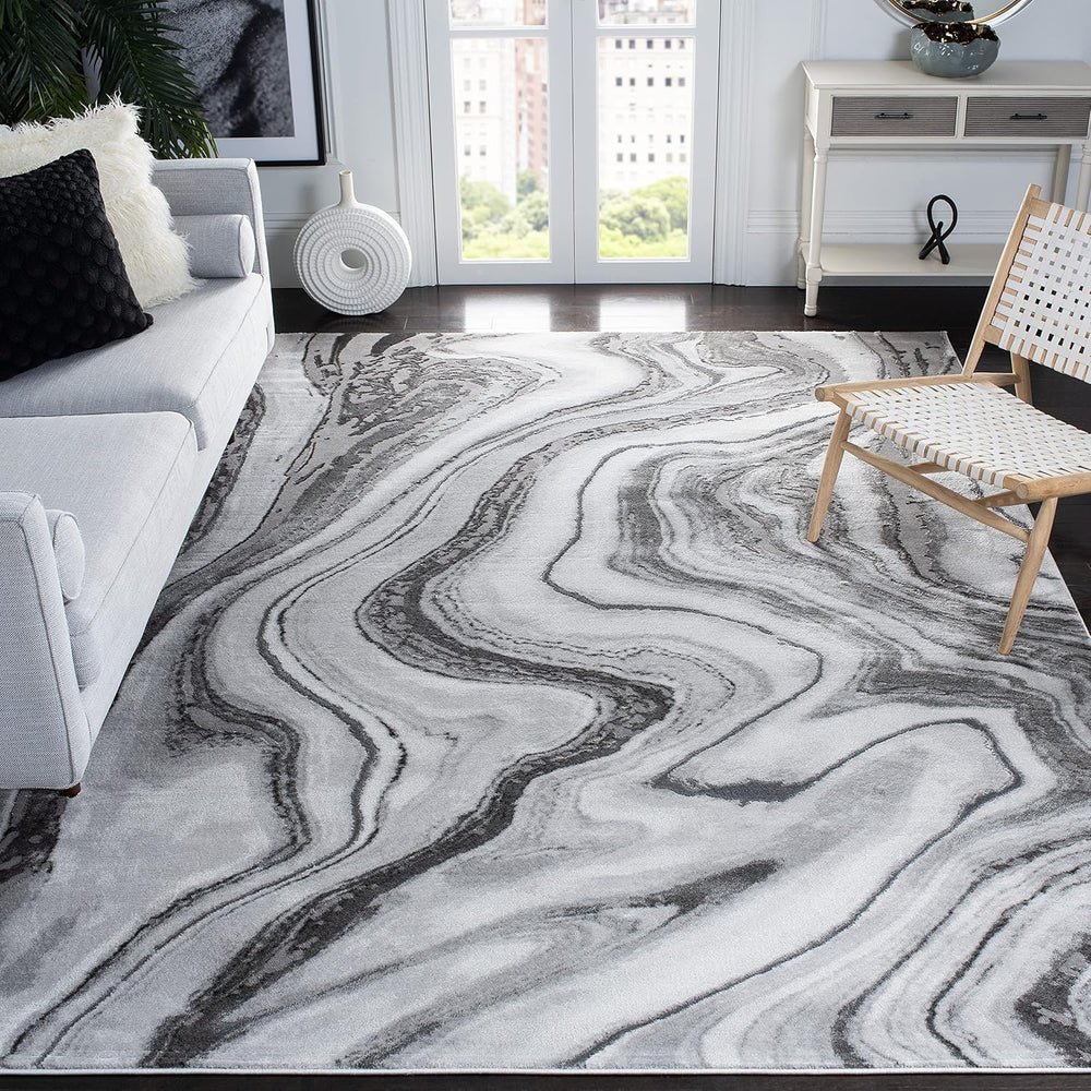 SAFAVIEH Craft Collection X-Large Area Rug - 12' x 15', Grey & Si...