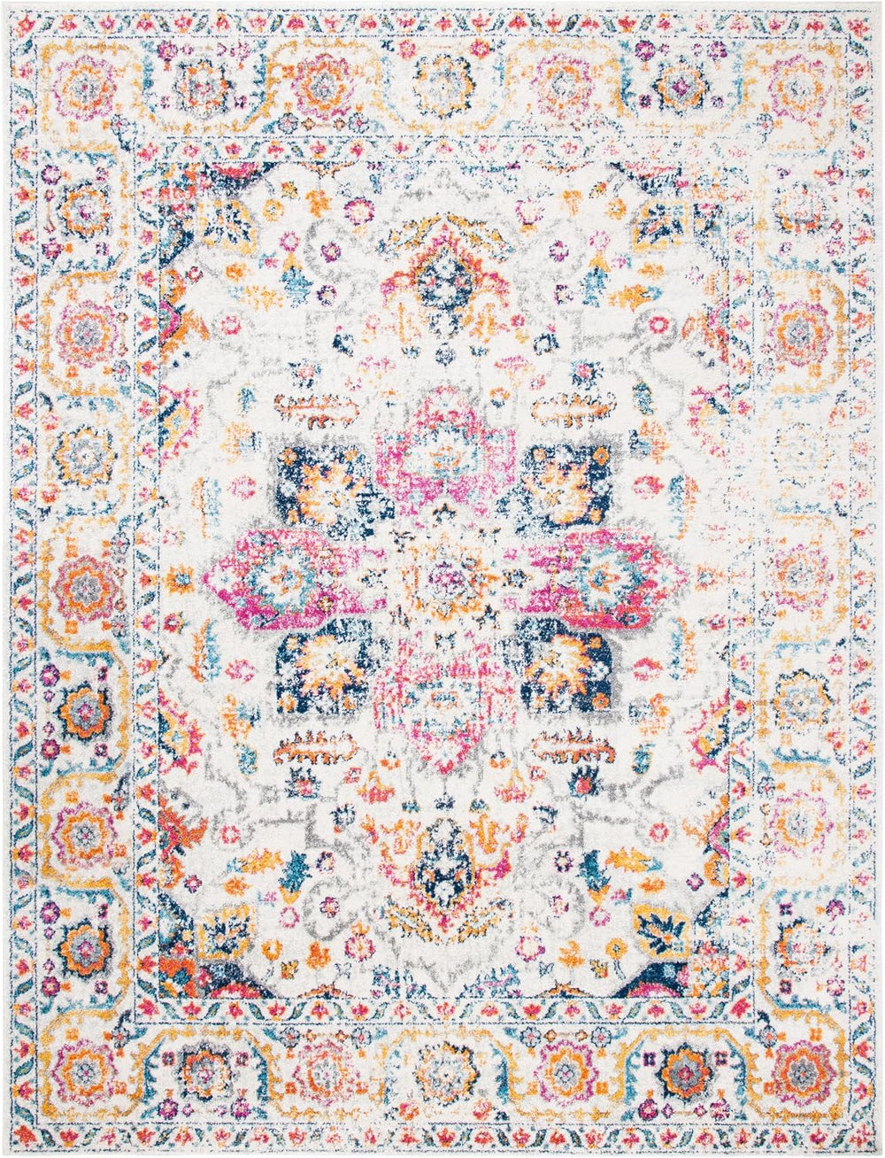 SAFAVIEH Madison Area Rug 8x10, Large Fuchsia & Ivory MAD603R
