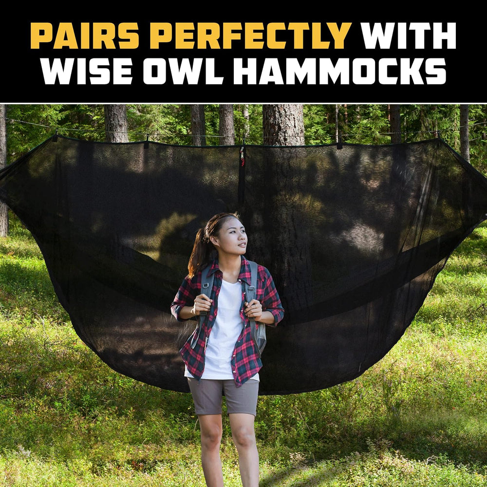 Wise Owl Outfitters Hammock Bug Net – Mosquito Net for Hammock, Lightweight B...