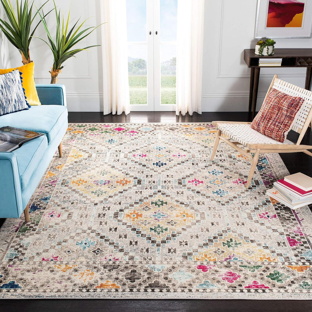 SAFAVIEH Madison Collection Area Rug - 5'3" x 7'6", Grey &a...