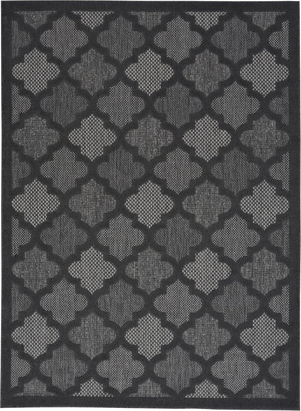 Nourison Home Easy Care Charcoal Black 4' x 6' Area Rug - Easy Clean,...