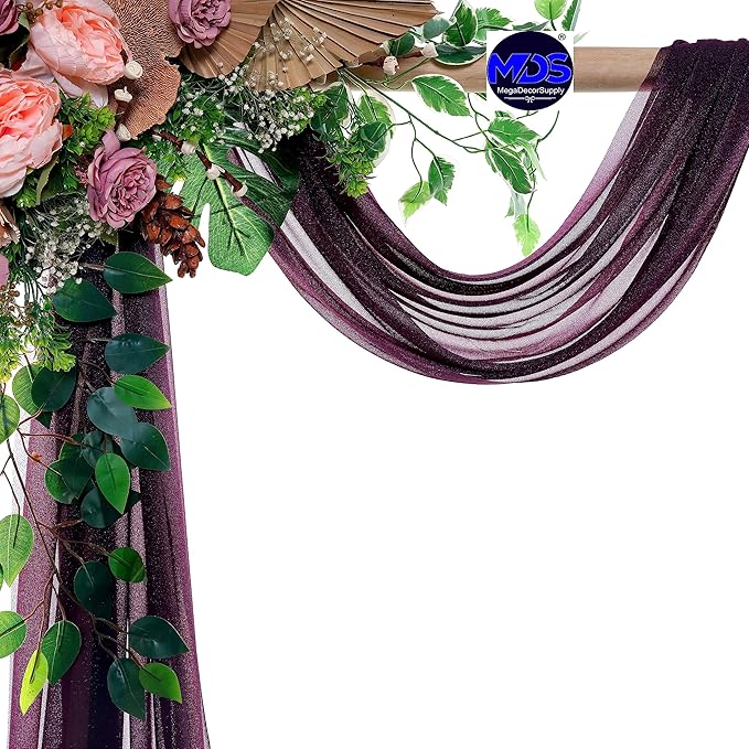 MDS Halloween Chiffon Draping Fabric - 2 Panel, 30" Wide x 50ft Long - S...