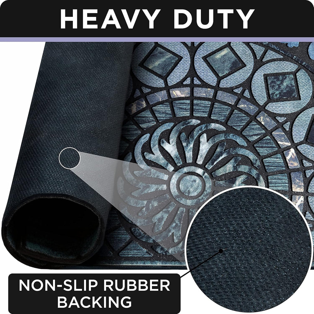 ubdyo Warm & Stylish Front Door Mat - Doormat Entrance - Blue, 23" x...