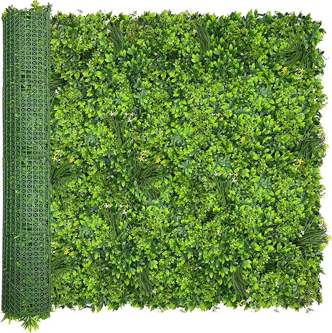 Artificial Plant Wall Roll: 60 X 120 in (50 sqft) UV-Anti Ivy Privacy Fence S...
