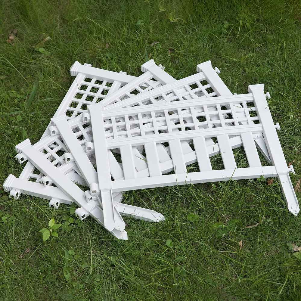 Gardenised Plastic Outdoor Decor Garden Flower Edger Fence, Border, Set of 4 ...