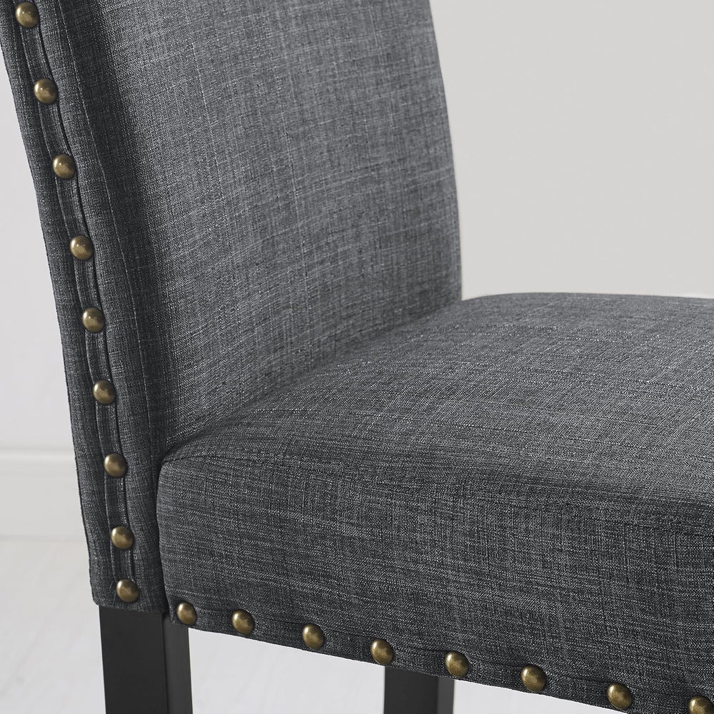 Roundhill Furniture PC164TA Biony Fabric Bar Stools with Nailhead Trim (Set o...