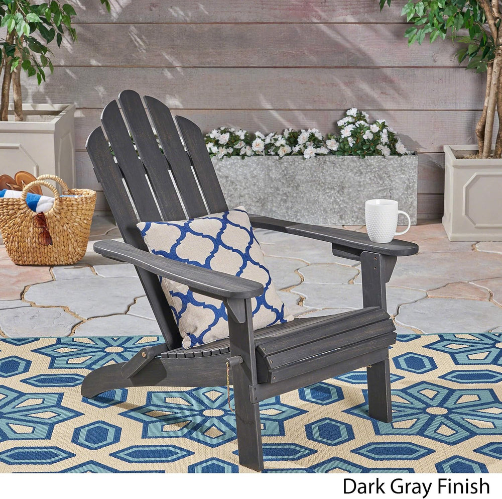 Christopher Knight Home Cara Outdoor Foldable Acacia Wood Adirondack Chair, B...
