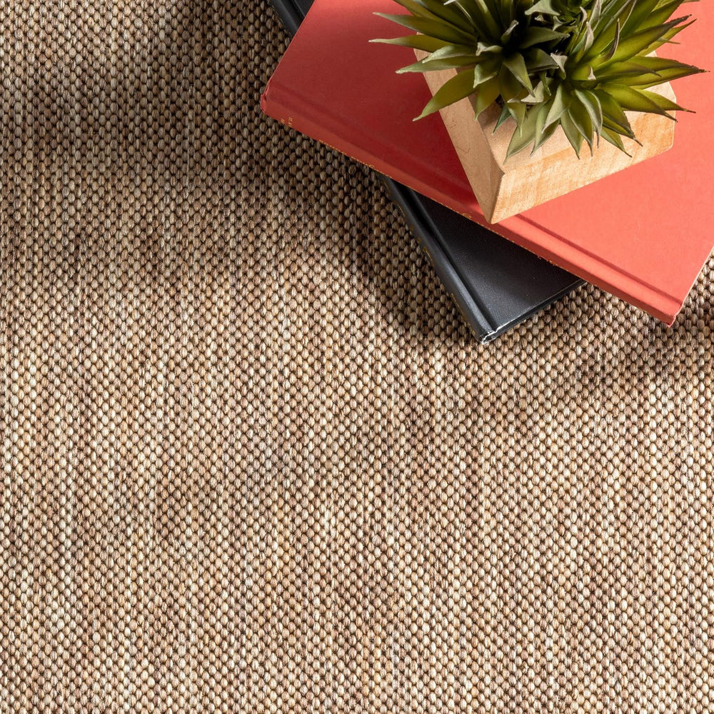 Nuloom Asha Light Brown Bordered Indoor/Outdoor Area Rug, 4' x 6'