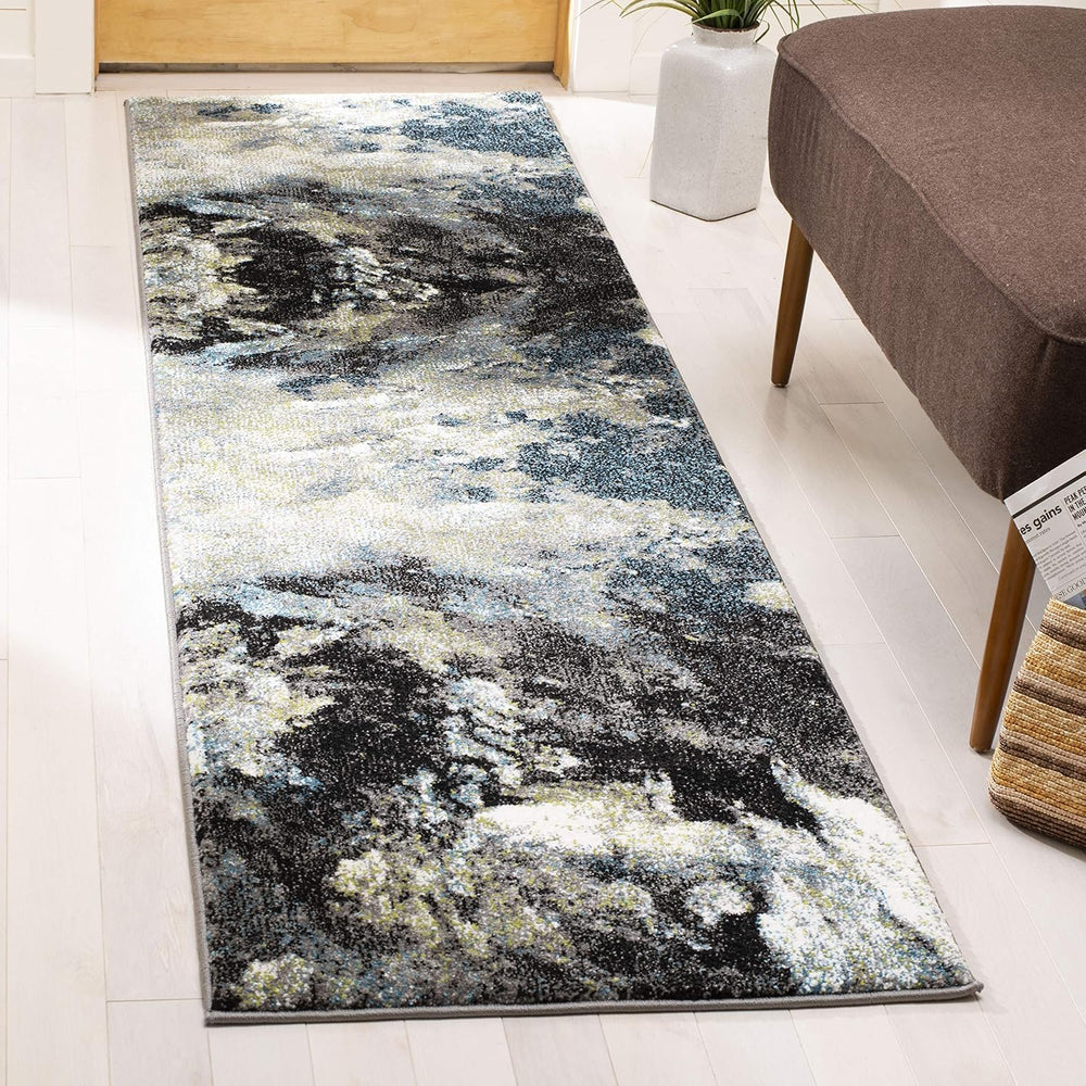 SAFAVIEH Glacier Collection Runner Rug - 2'3" x 6', Blue & M...