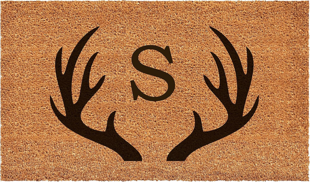 Calloway Mills 108801729 Antler Monogram Doormat, 17" x 29" (S)