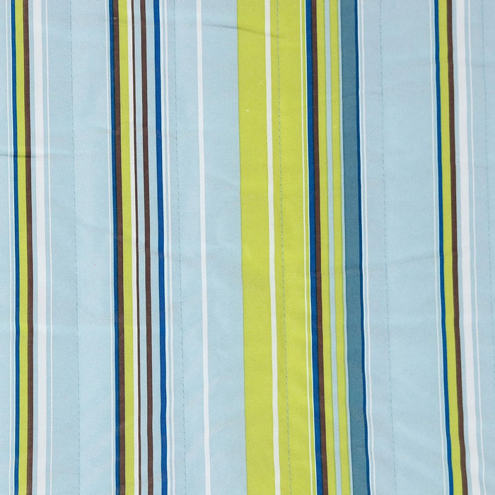 Sunnydaze Quilted Double Hammock for Outside with Pillow, Blue and Green