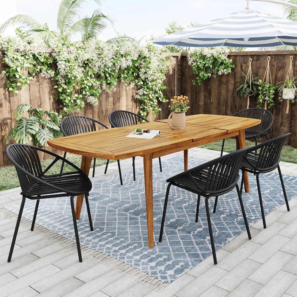 Christopher Knight Home Set of 2 Tita Modern Patio Outdoor Dining Chairs, Sta...
