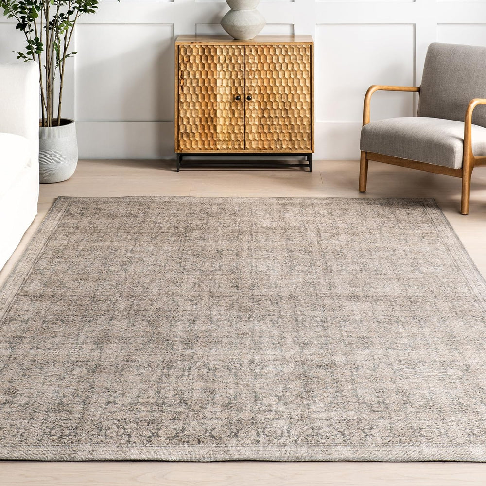 nuLOOM Cally Grey Medallion Power Loomed Area Rug, 10' x 13'