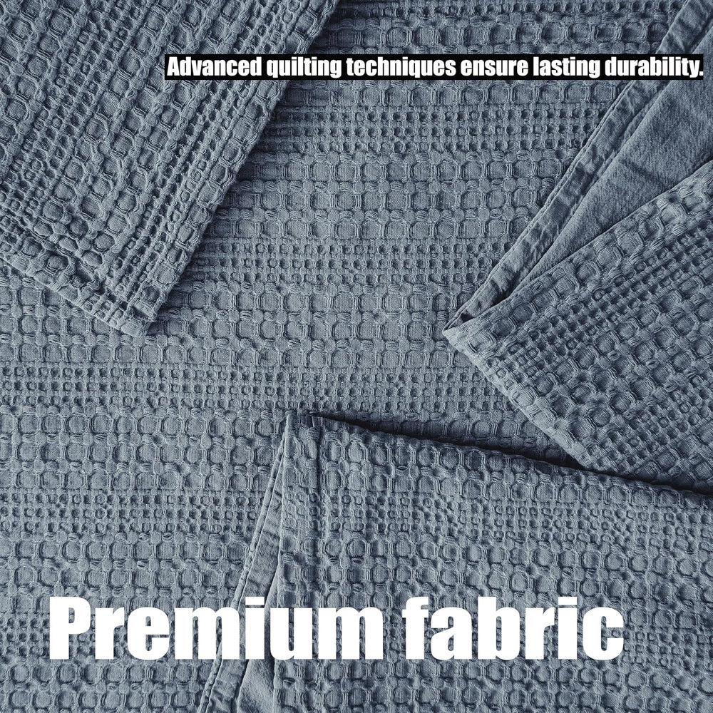 Cotton Blue Grey Decor Euro Sham Covers 26x26 Set of 2