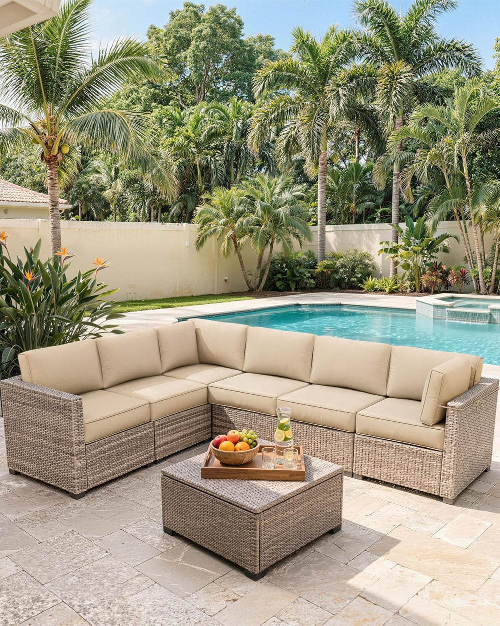 14 Pcs Outdoor Cushion Slipcovers Outdoor Patio Cushion Covers Replacement Wa...
