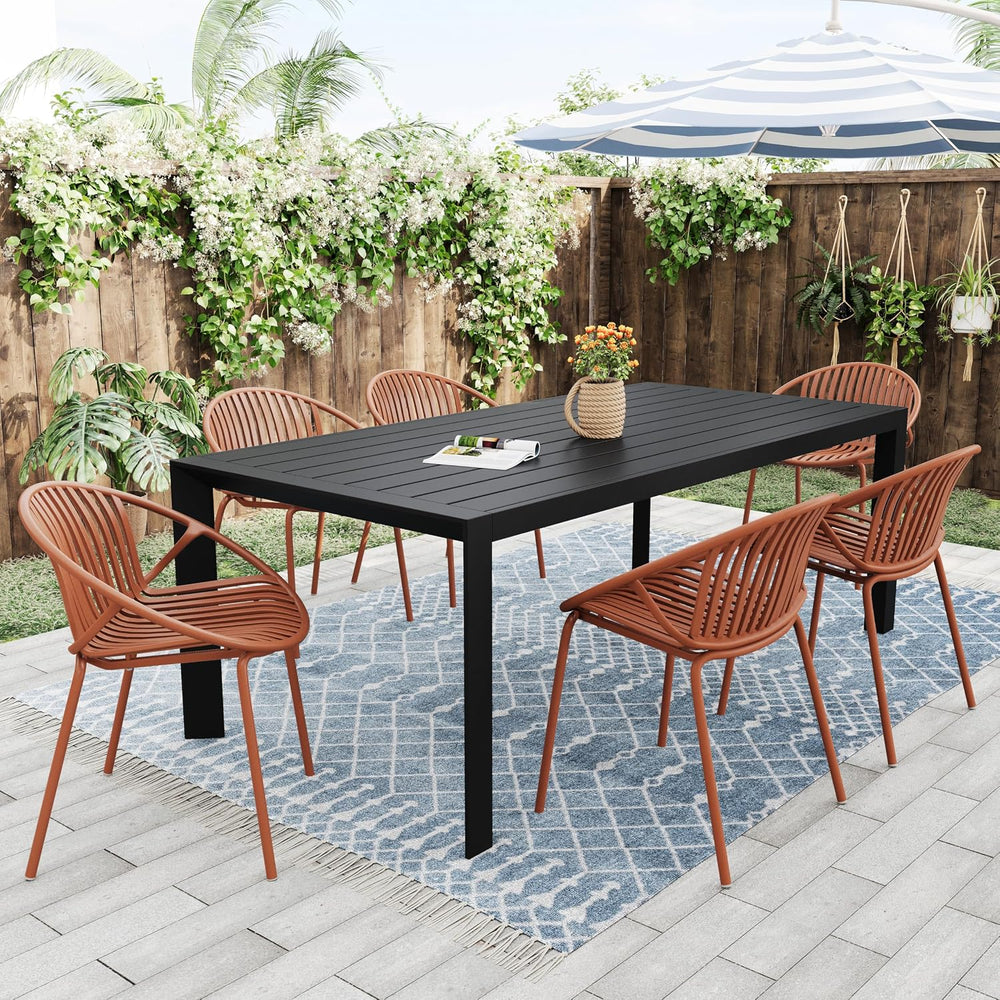 Christopher Knight Home Set of 2 Tita Modern Patio Outdoor Dining Chairs, Sta...