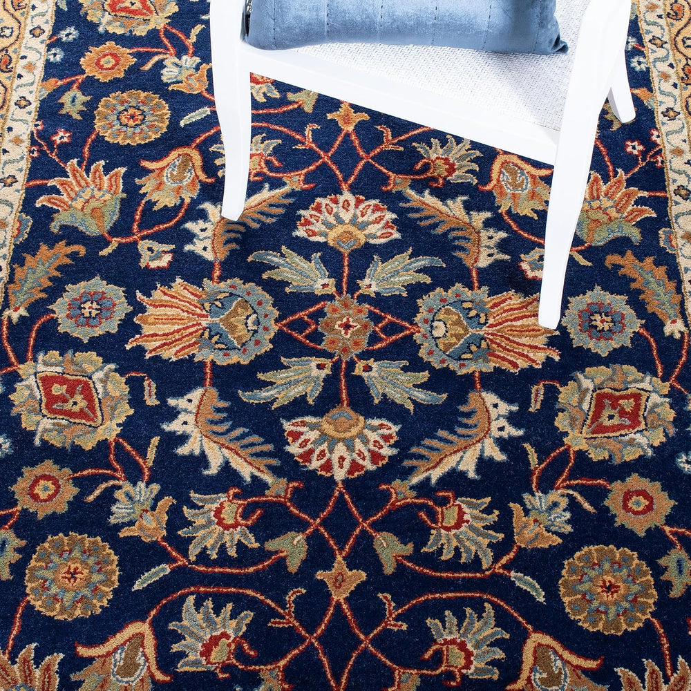 SAFAVIEH Royalty Collection Area Rug - 10' x 14', Navy & Rust, Ha...