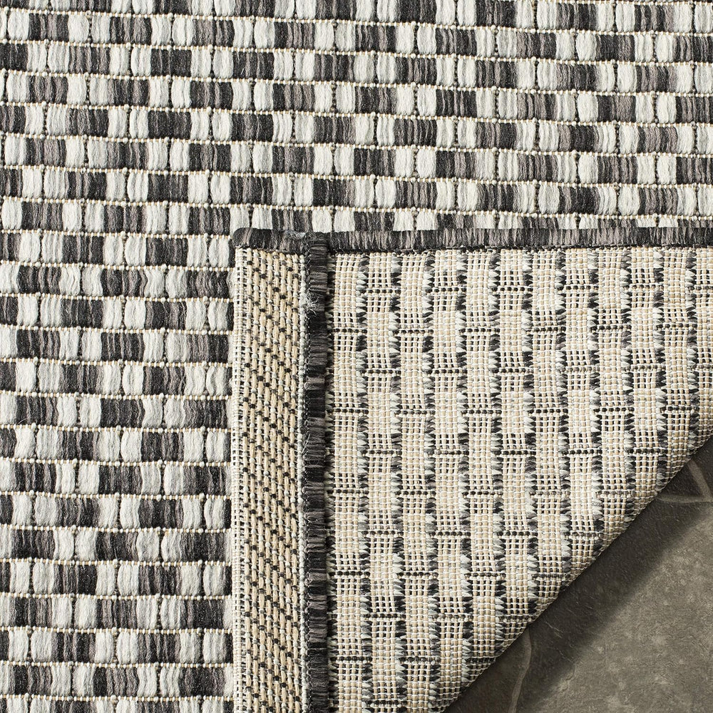 SAFAVIEH Washable Rug Outdoor Courtyard Collection - 9' Square, Black &am...