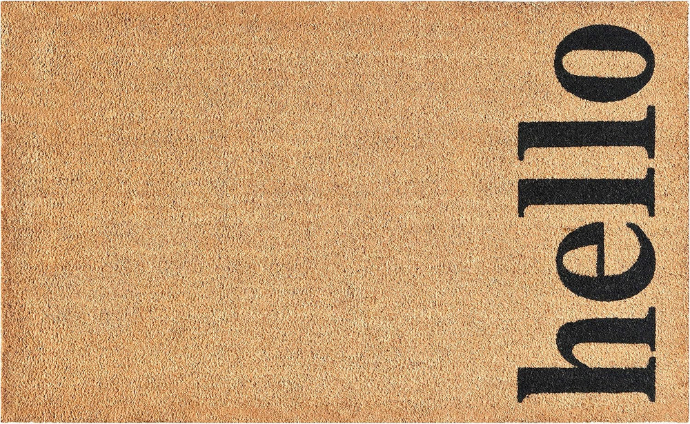 Calloway Mills 102612448NBB Vertical Hello Doormat, 24" x 48", Natu...
