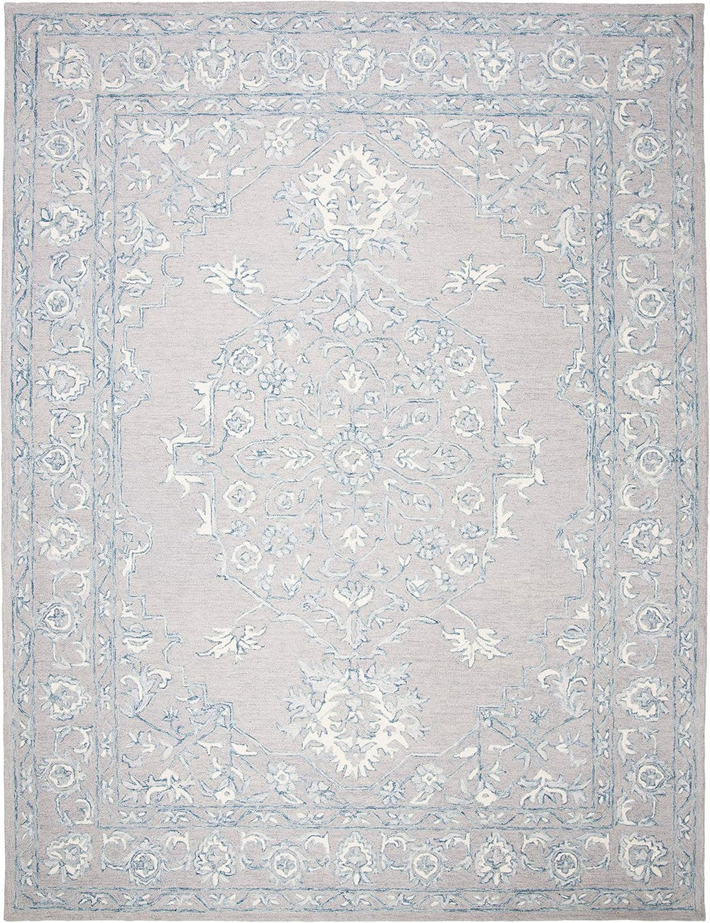 SAFAVIEH Micro-Loop Collection Area Rug - 10' x 14', Light Grey &...