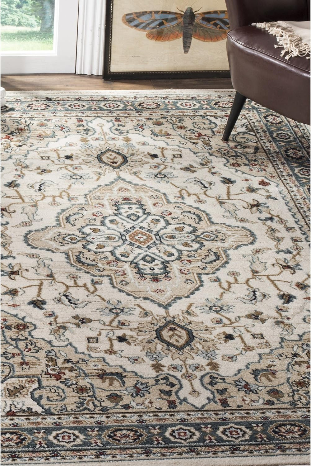 SAFAVIEH Lyndhurst Collection Area Rug - 8' x 10', Cream & Beige,...