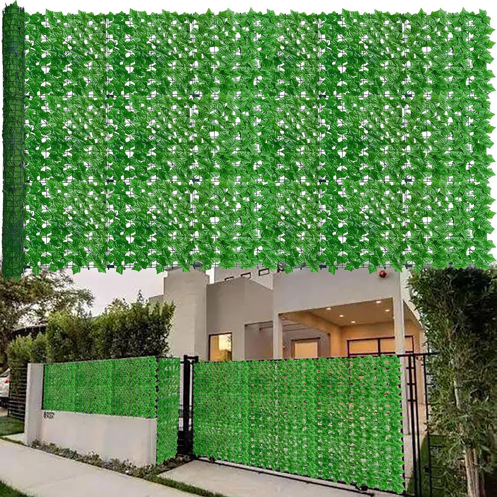 Artificial Ivy Fence Privacy Screen,60 x 120 Inch UV-Anti Artificial Fake Ivy...