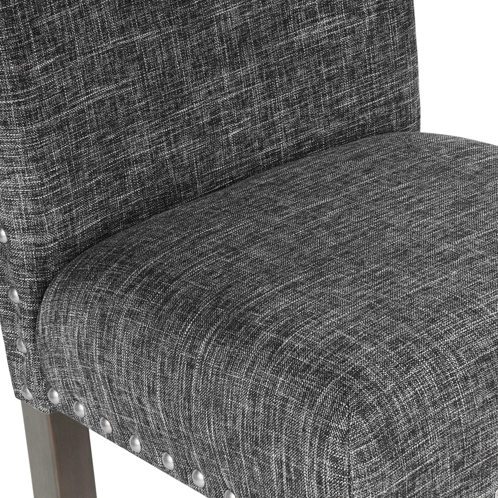 HomePop Upholstered Counter Stool, 24-Inch, Slate Gray