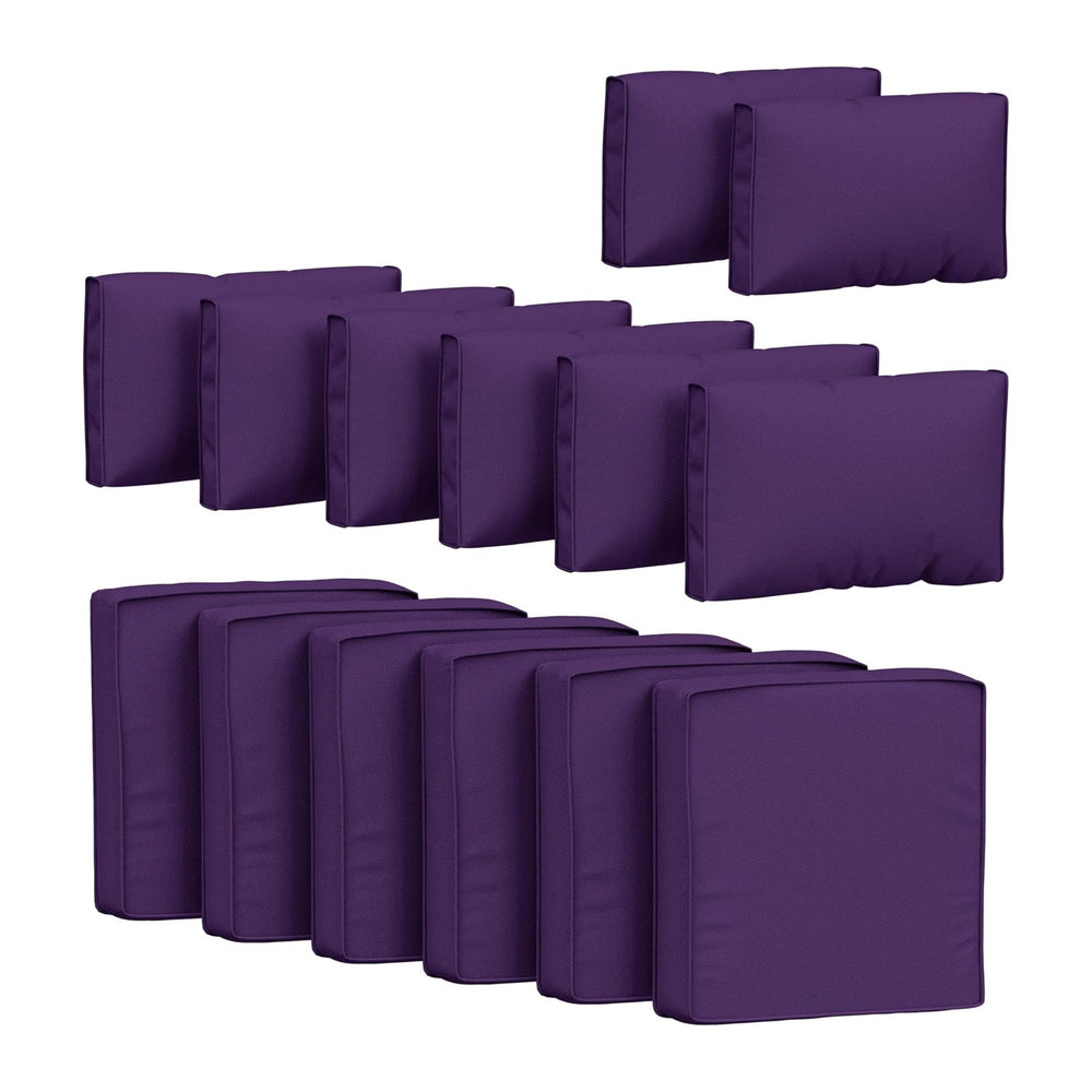 14Pcs Outdoor Cushion Covers Waterproof Fade-Resistant with Zipper