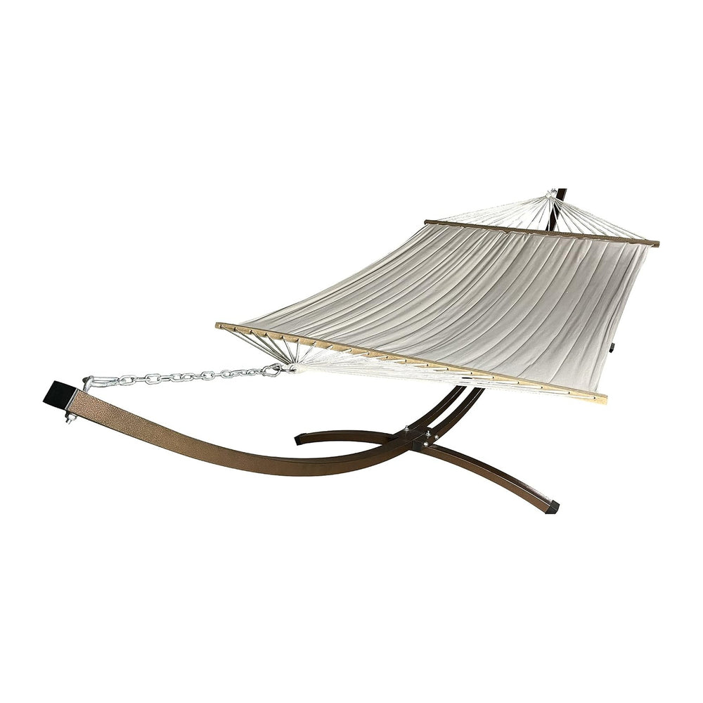 15 Ft. Indoor/Outdoor Heavy Duty Textured Bronze Steel Arc Hammock Stand w/Pr...