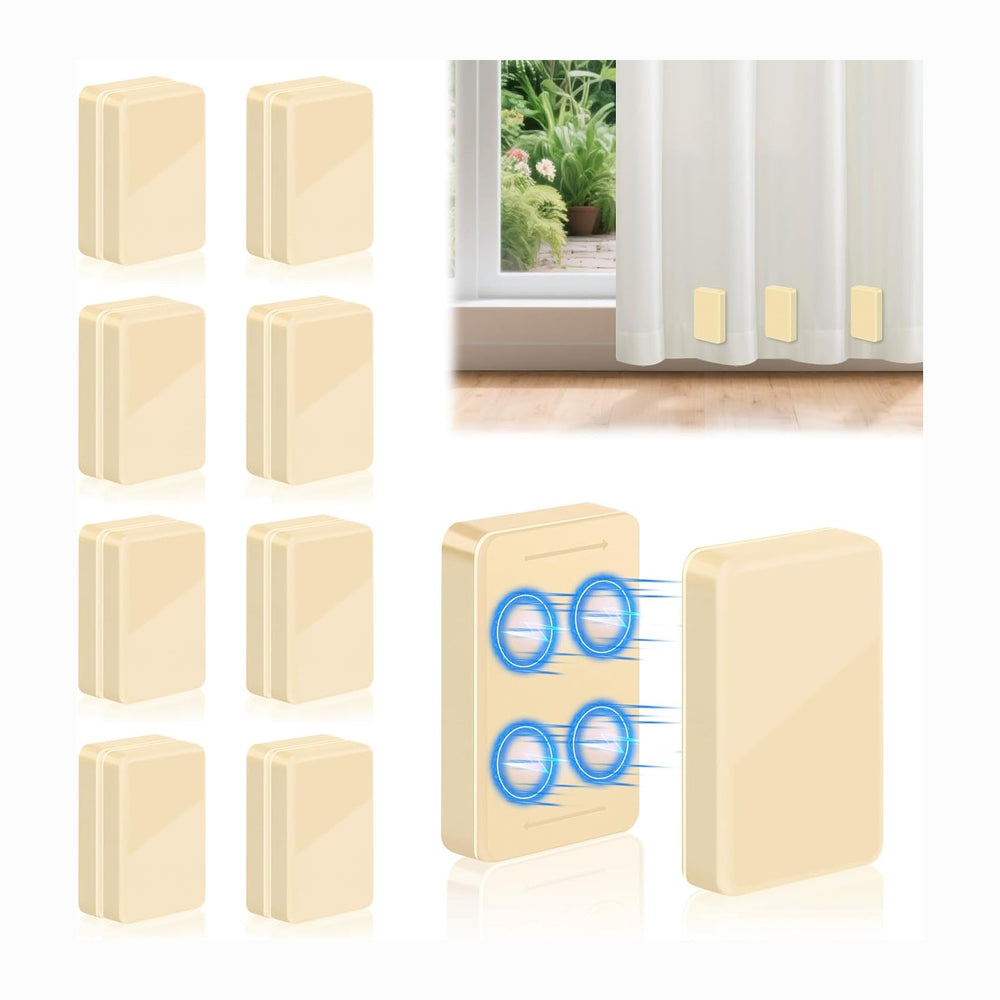 16PCS 52 oz Heavy Duty Outdoor Curtain Weights, Waterproof Magnets, Beige