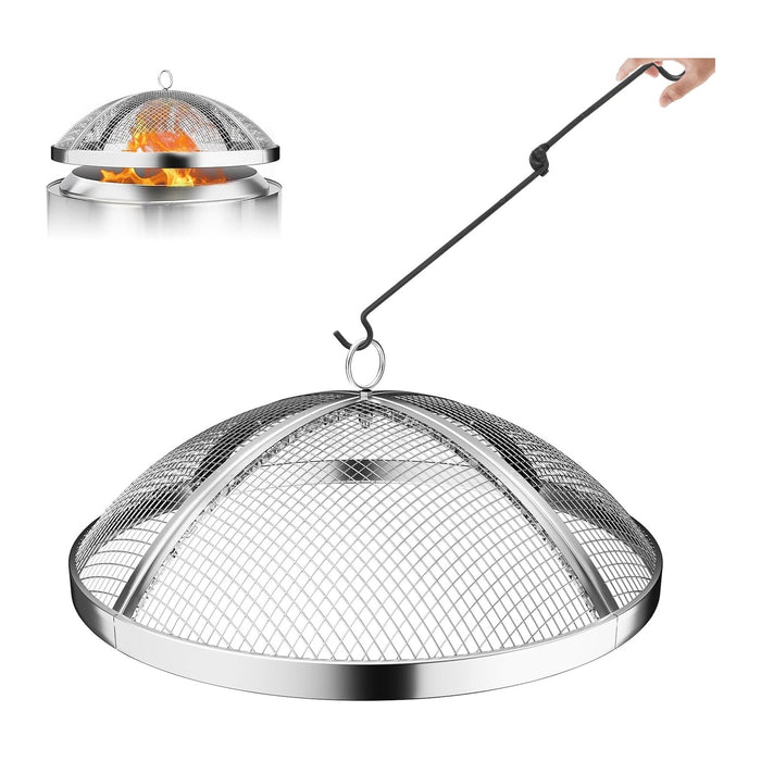 19.5 inch Steel Fire Pit Spark Screen for Solo Stove Bonfire