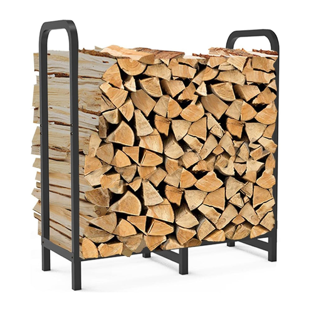 2.8ft Firewood Rack Holder, Adjustable Heavy Duty Fire Log Stacker Stand for ...