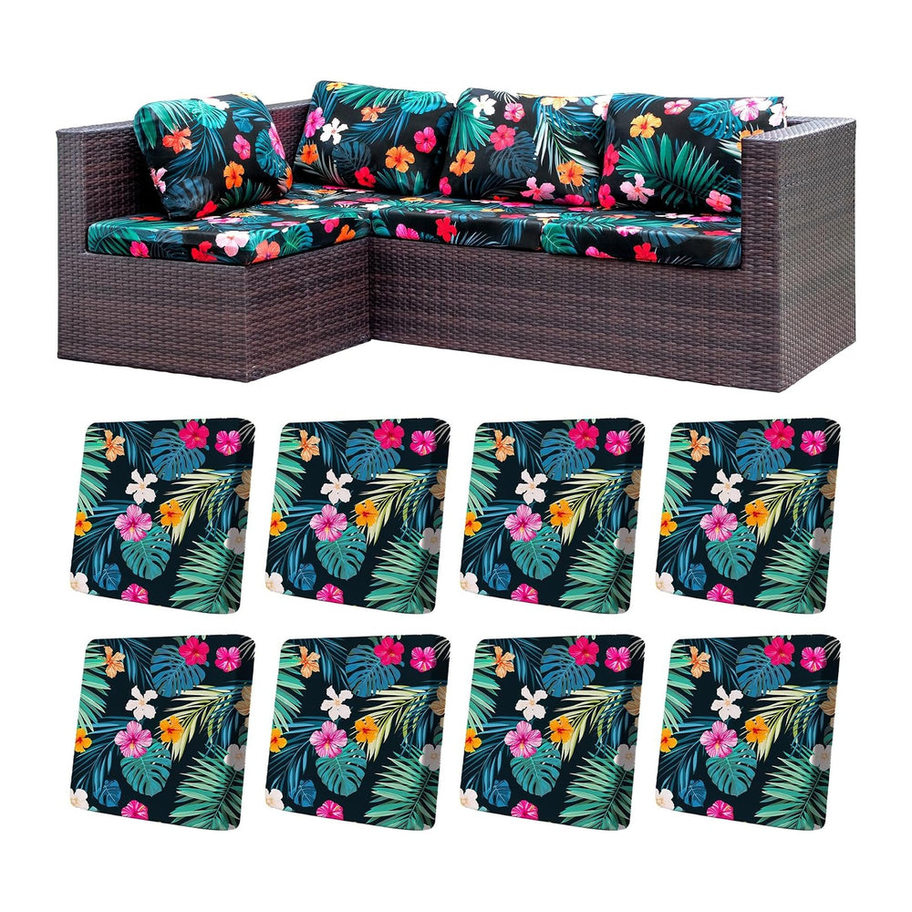 8 Pcs Outdoor Cushion Covers, Patio Sofa Cushion Covers Replacement