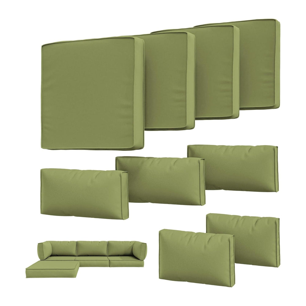 9Pcs Outdoor Chair Cushions Covers Waterproof Anti-Fading for 5 Pack Patio Se...