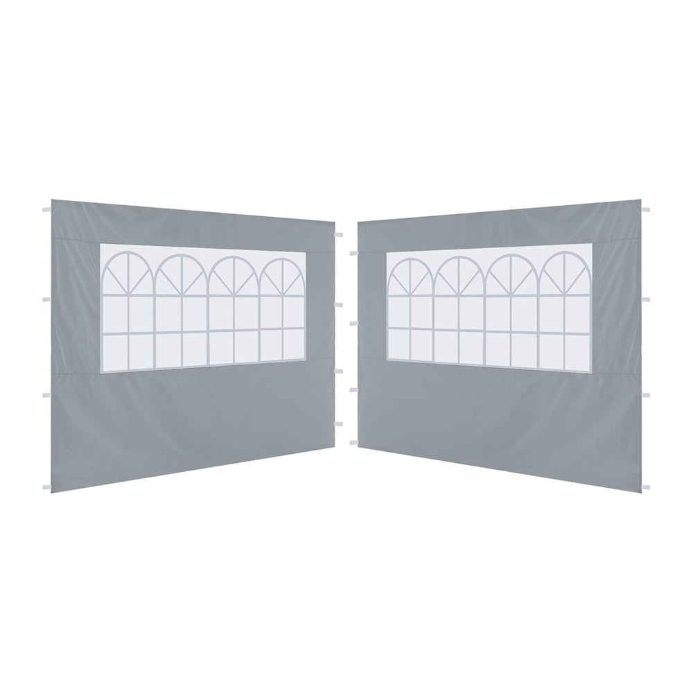 ABCCANOY 2 Packs of 10X10 Canopy Sidewalls with Church, Gray