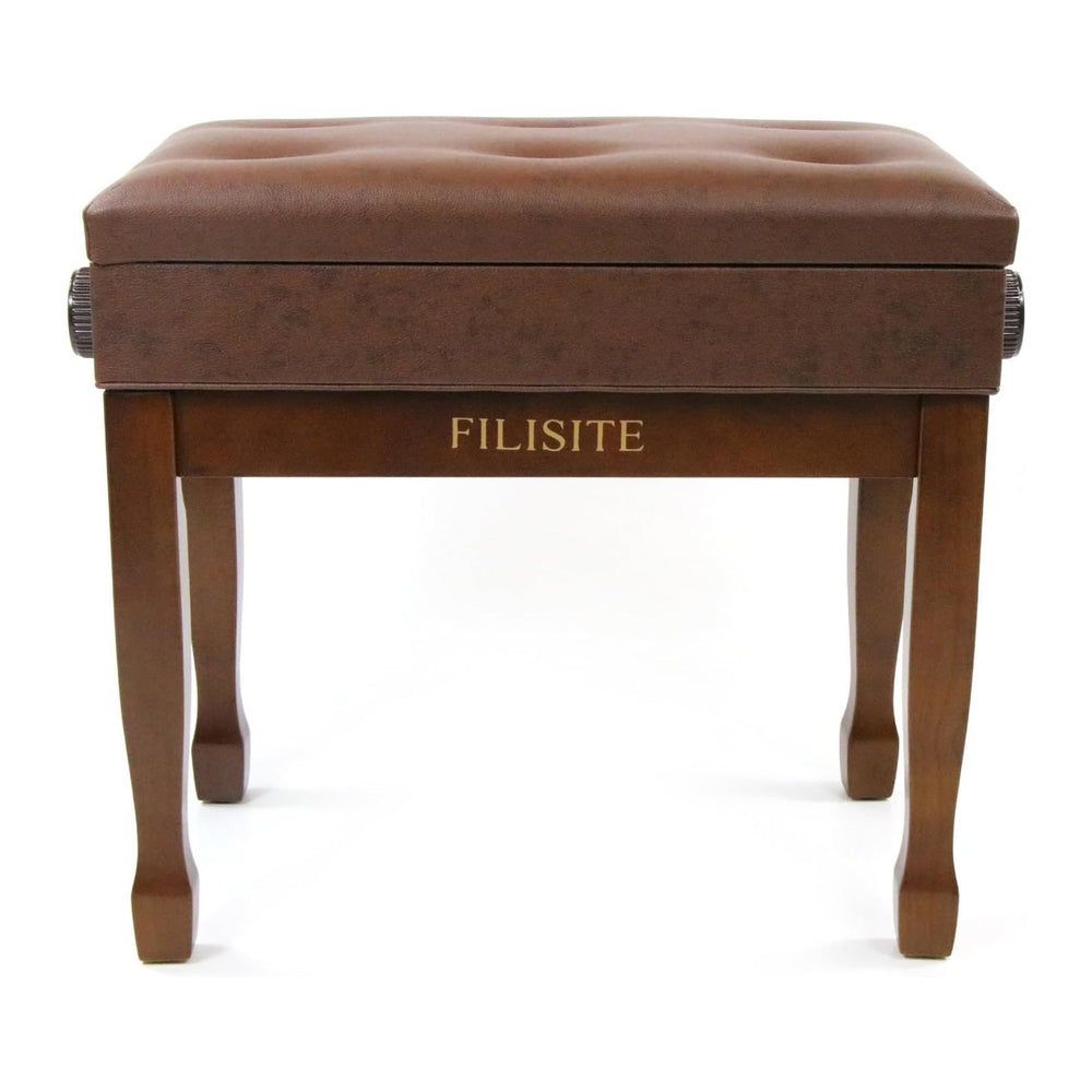Adjustable Height Piano Stool Bench PU Leather Cushion Wooden Keyboard Seat w...