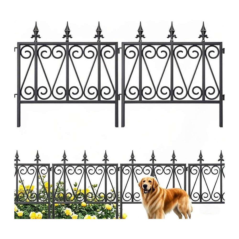 AMAGABELI GARDEN & HOME 5 Panels 24in(H)×10ft(L) 0.4 Inch Wire Diameter D...